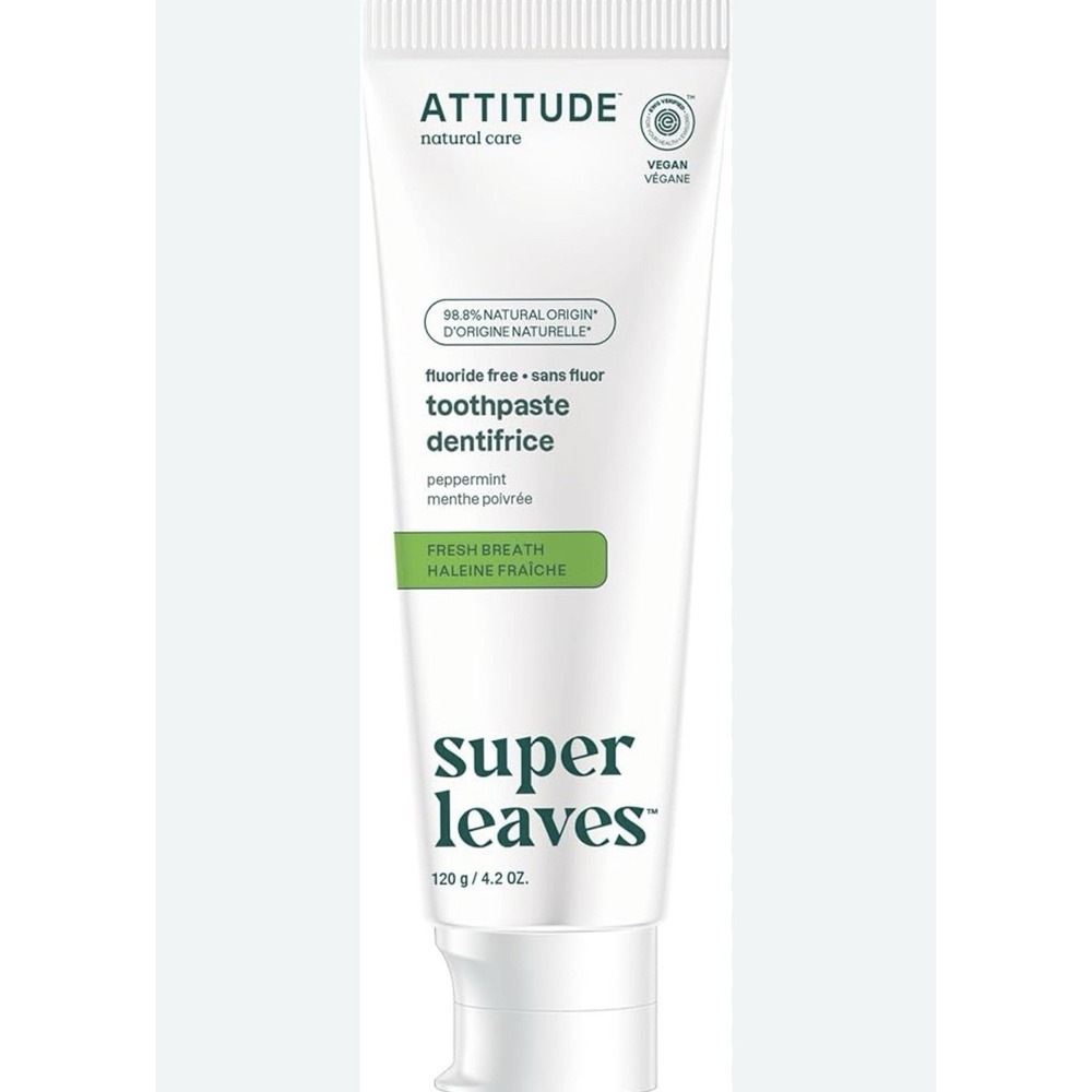 ATTITUDE Fluoride-Free Fresh Breath Toothpaste, 4.2‎ Ounce (Pack of 1)